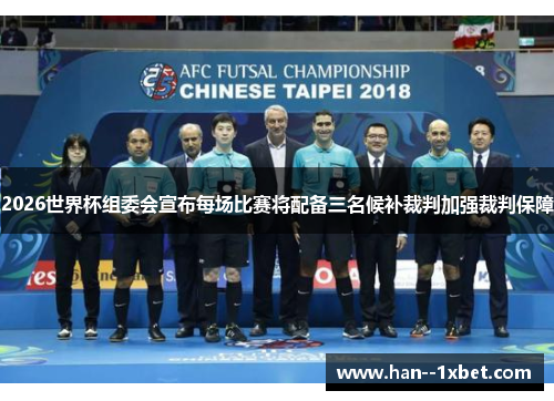 2026世界杯组委会宣布每场比赛将配备三名候补裁判加强裁判保障